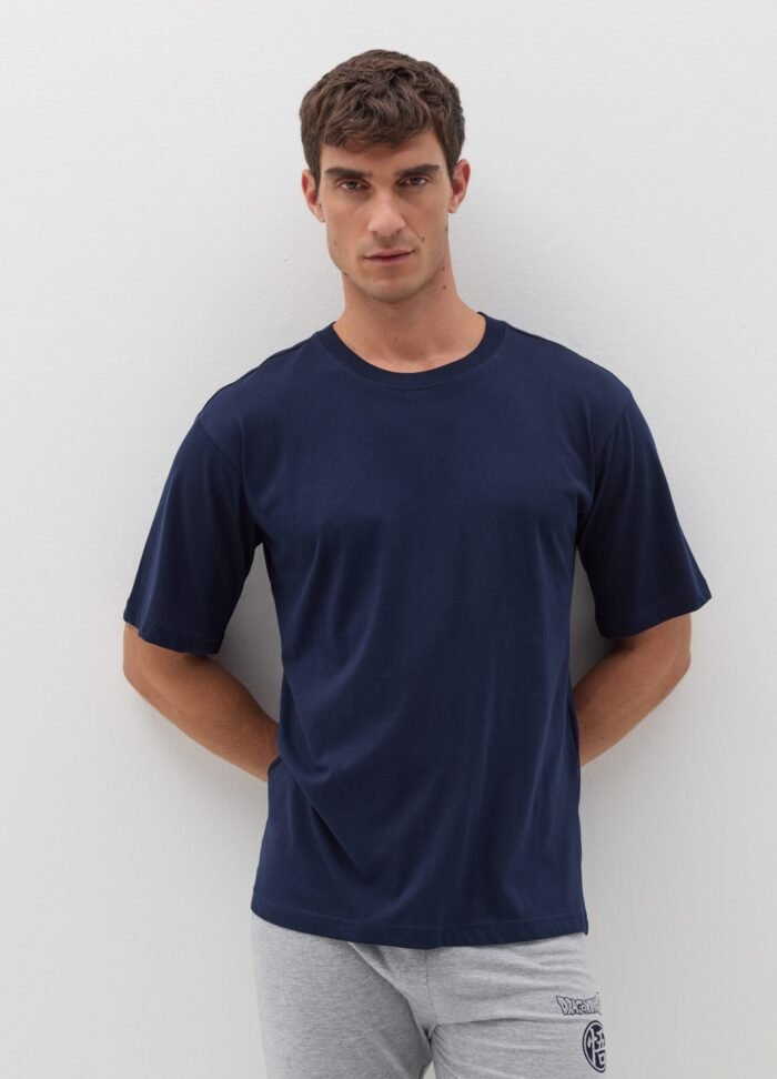 ⁦Men's Relaxed T-Shirt – Dark Navy⁩ - الصورة ⁦2⁩