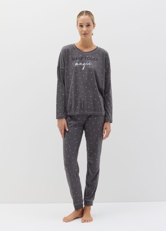 ⁦Women's Pyjama Top – Grey Melange⁩ - الصورة ⁦2⁩