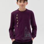 OVS Tshirt Print Purple Penna