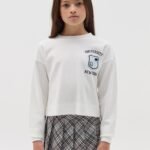 OVS Swt Crop Off White
