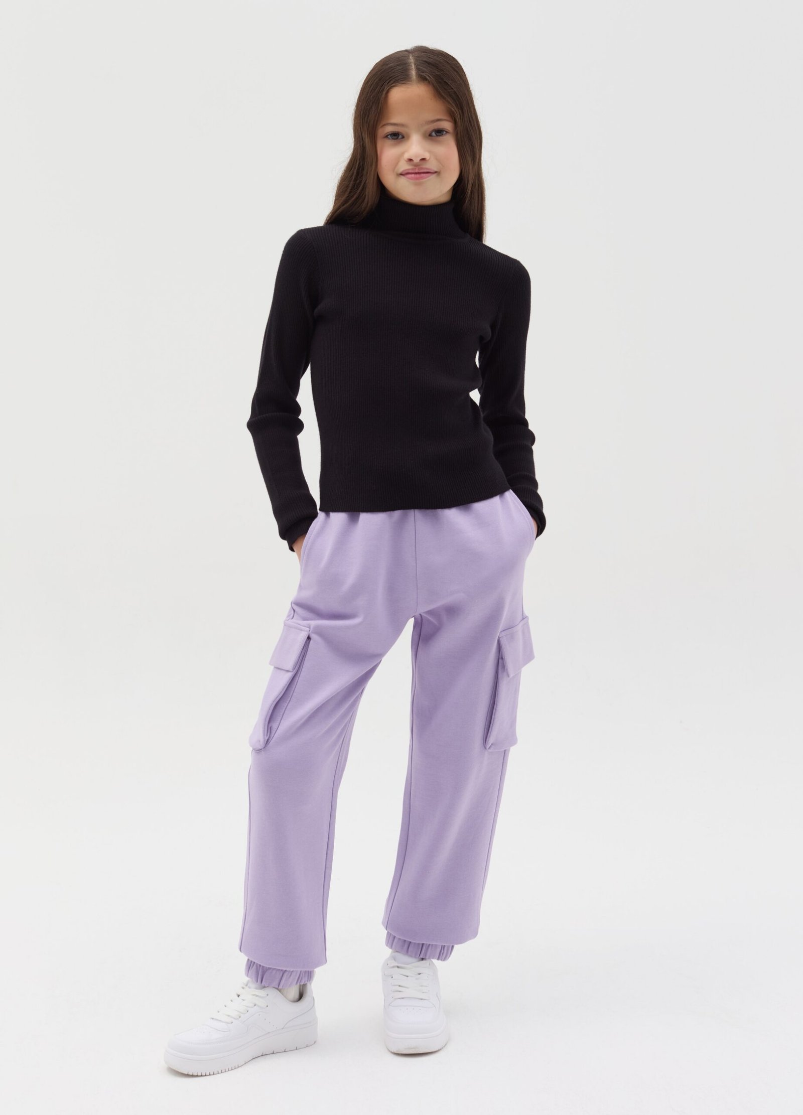 13390201.jpg Girls' Cargo Joggers – Violet - Image 1