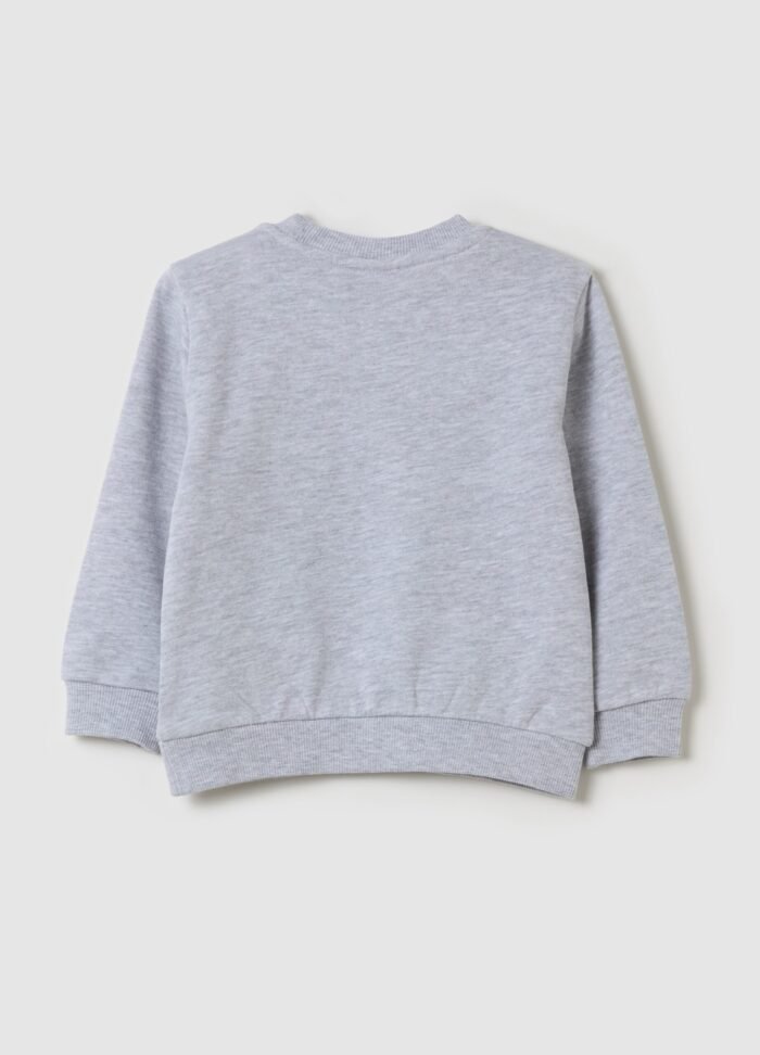 ⁦Baby Boys' Printed Sweater – Grey Melange⁩ - الصورة ⁦2⁩