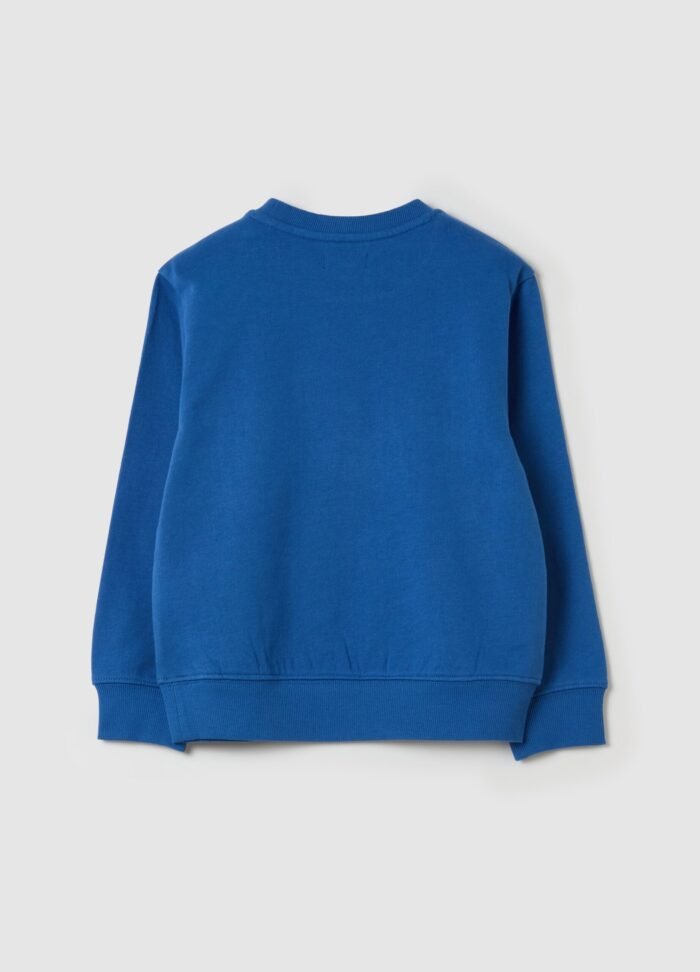 ⁦Boys' Round-Neck Sweater – Delft Blue⁩ - الصورة ⁦2⁩