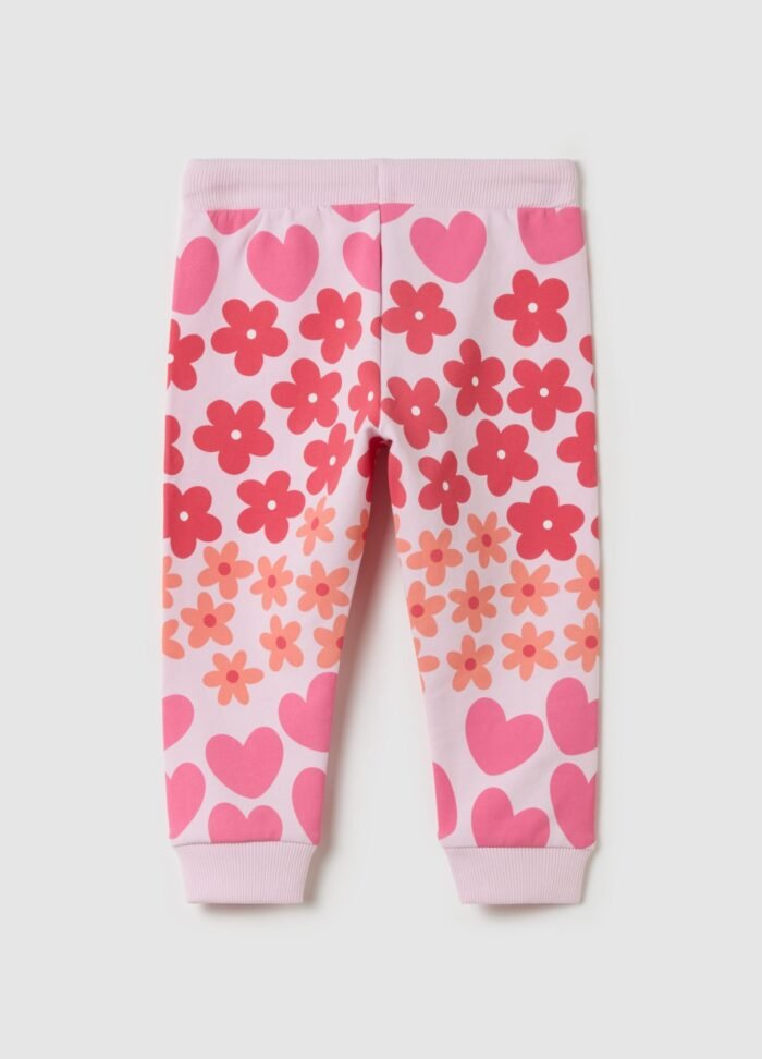 Baby Girls' Printed Joggers – Light Pink - Image 2