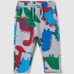 Baby Boys' Printed Joggers – Light Grey
