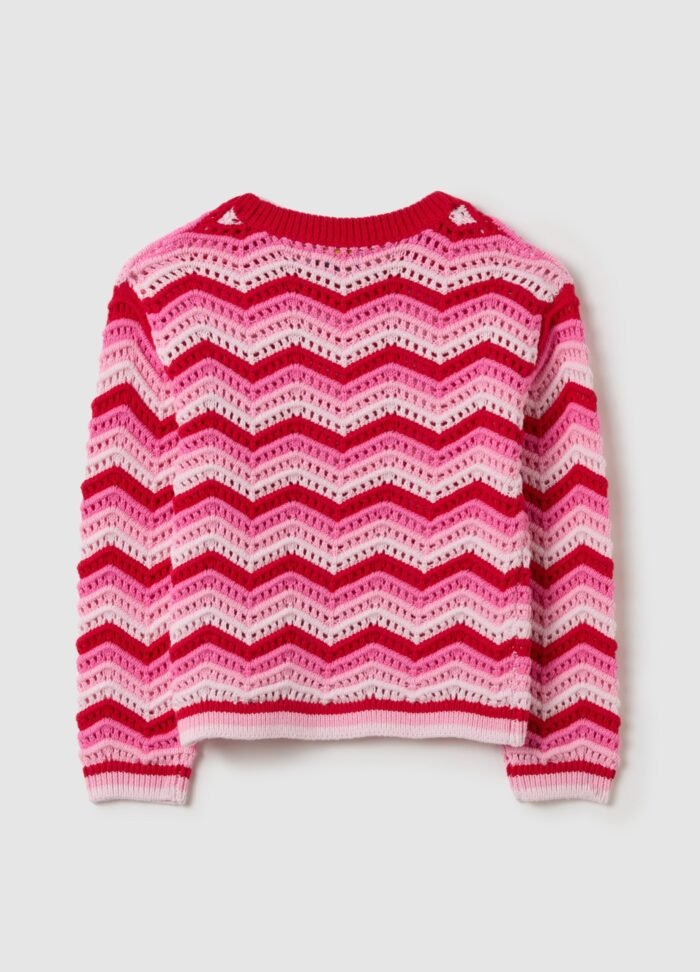 Girls' Striped Knit Top – Multicolour - Image 2