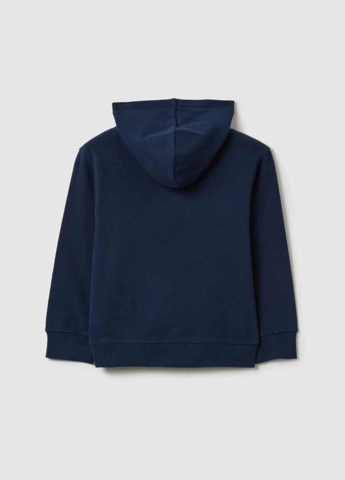 Boys' Hooded Sweatshirt – Teal Blue - Image 2