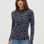OVS T-Shirt Ls A Navy/Bianco