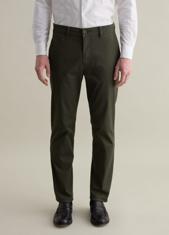 Men's Chinos – Forest Green - Image 2