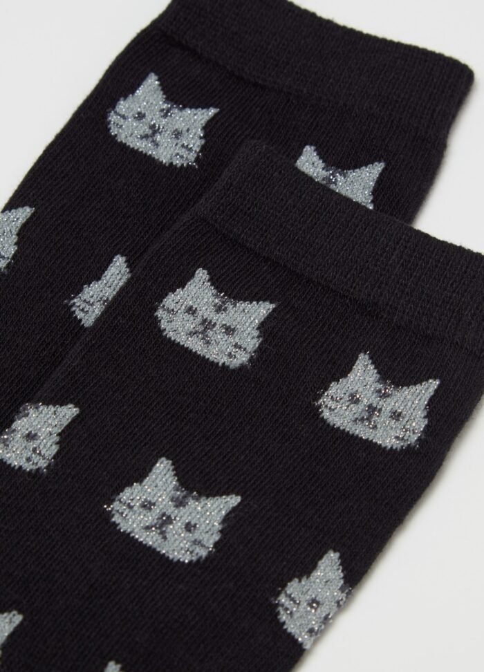 ⁦Women's Short Socks – 2 Pack, Jet Black⁩ - الصورة ⁦2⁩