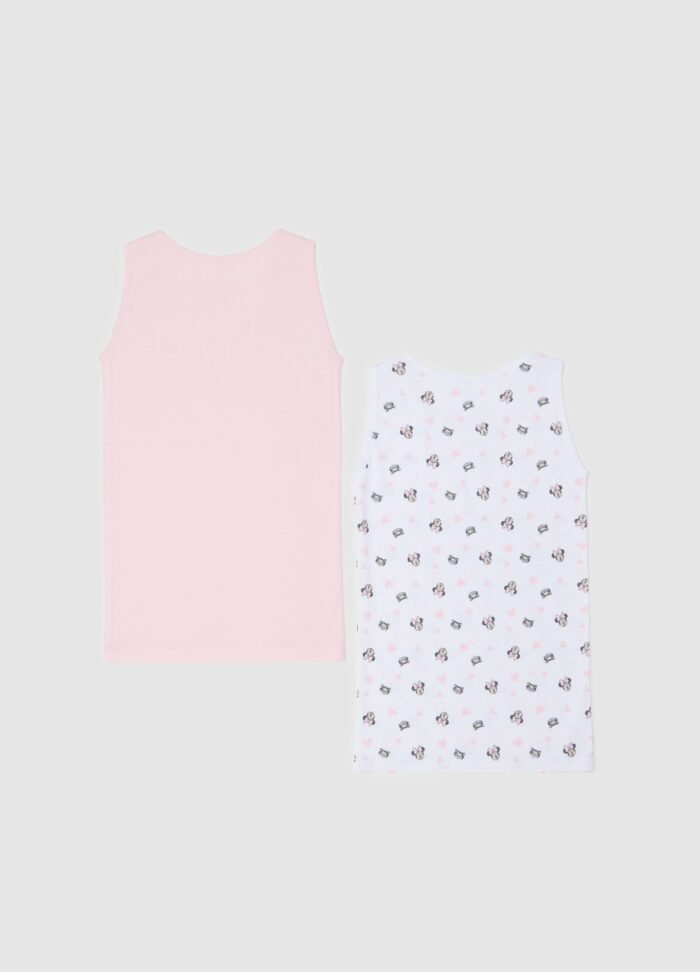 ⁦Girls' Vests – 2 Pack, Multicolour⁩ - الصورة ⁦2⁩