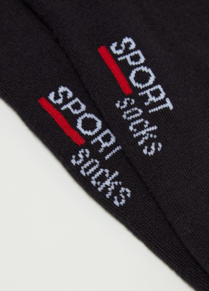 Men's Short Trainer Socks – 3 Pack, Black - Image 2