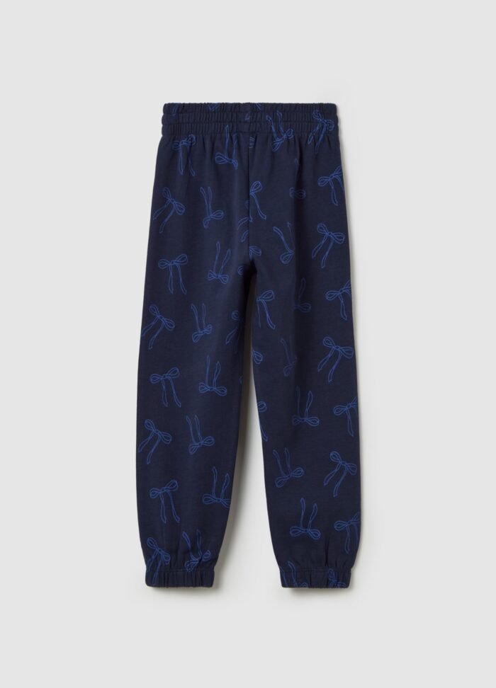⁦Girls' Printed Joggers – Deep Navy⁩ - الصورة ⁦2⁩