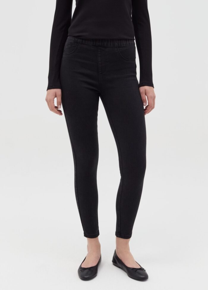 Women's Skinny Jeggings – Black - Image 2