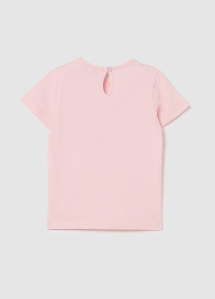 ⁦Baby Girls' Printed T-Shirt – Blush Pink⁩ - الصورة ⁦2⁩