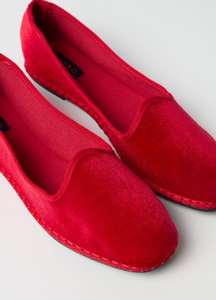 Women's Slip-On Shoes – Red - Image 2