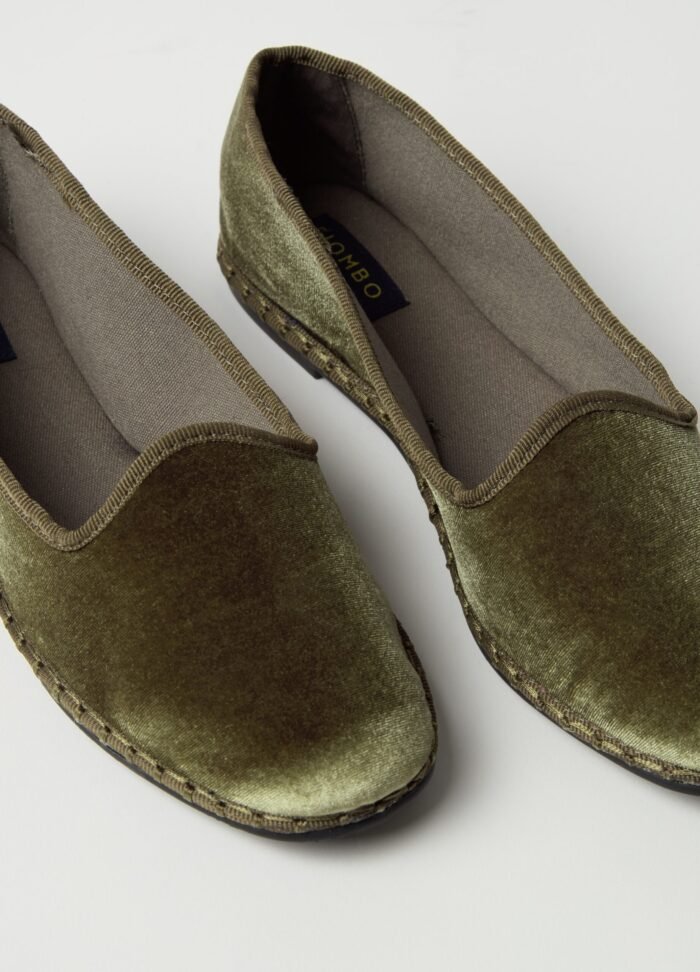 Women's Slip-On Shoes – Dark Green - Image 2