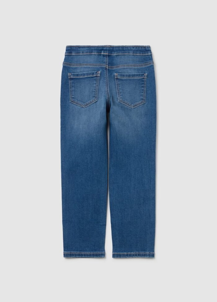 ⁦Girls' Skinny Jeggings – Medium Blue⁩ - الصورة ⁦2⁩