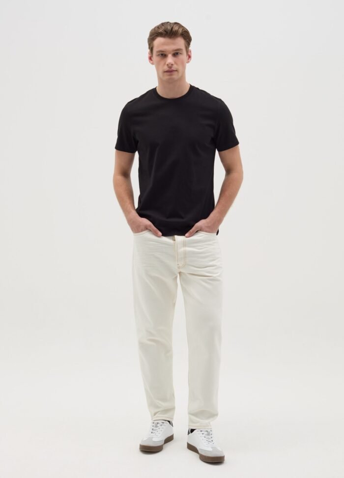 Men's Round-Neck T-Shirt – Dark Grey - Image 2