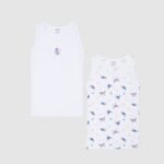 OVS Pk 2 Singlet Bright White