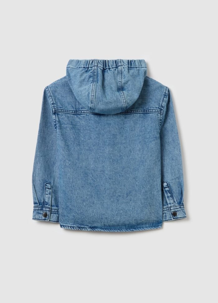 Boys' Denim Shirt – Light Blue - Image 2