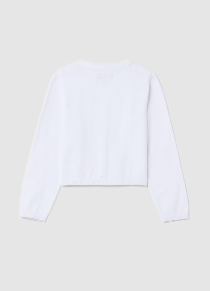 Girls' Cardigan – White - Image 2