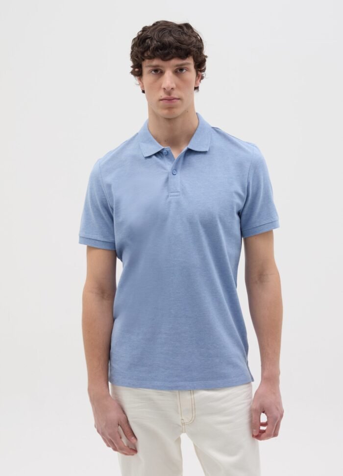 Men's Polo Shirt – Light Blue - Image 2