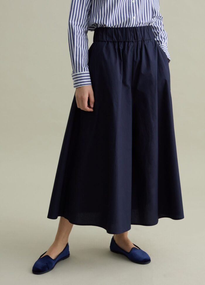 ⁦Women's Culottes – Navy Blue⁩ - الصورة ⁦2⁩