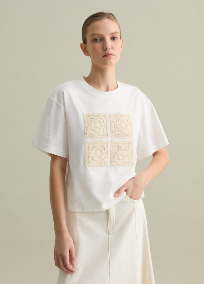 Women's Short-Sleeve T-Shirt – Off White - Image 2