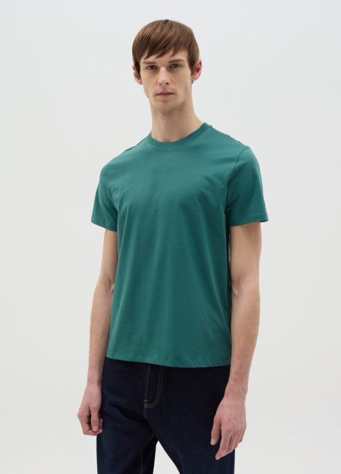 ⁦Men's Round-Neck T-Shirt – Jasper Green⁩ - الصورة ⁦2⁩