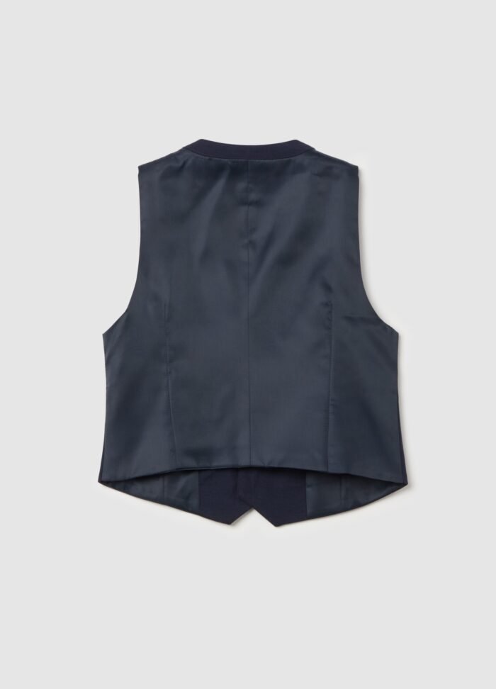 ⁦Boys' Formal Waistcoat – Dark Blue⁩ - الصورة ⁦2⁩