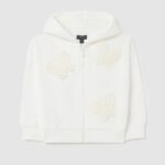 Girls' Full-Zip Hoodie – White