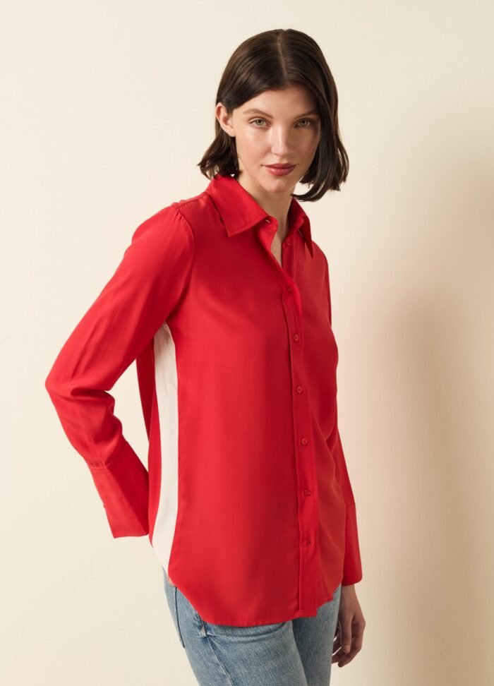 ⁦Women's Shirt – Goji Red⁩ - الصورة ⁦2⁩
