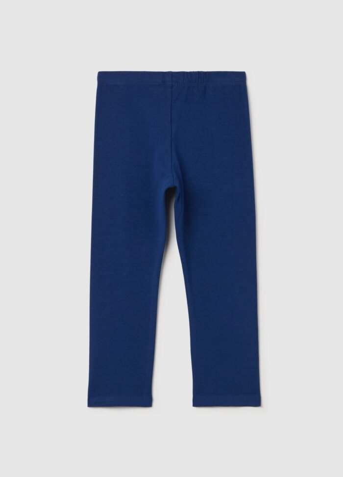 Girls' Cropped Leggings – Estate Blue - Image 2