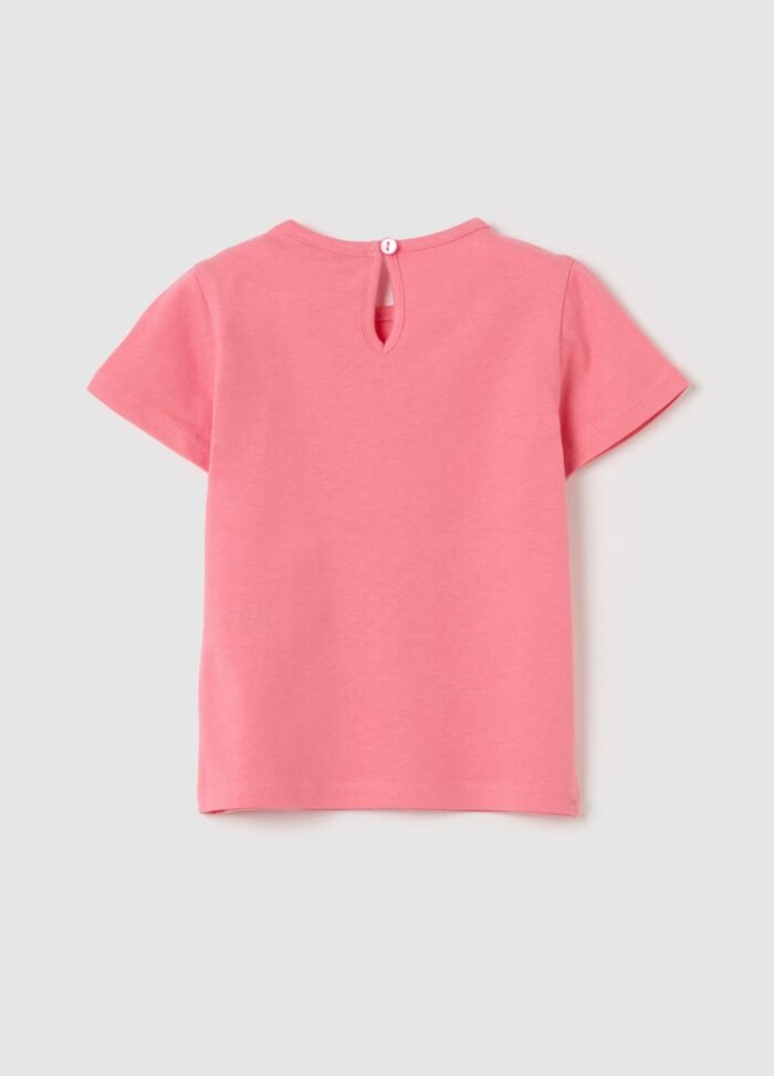 ⁦Baby Girls' Printed T-Shirt – Strawberry Pink⁩ - الصورة ⁦2⁩