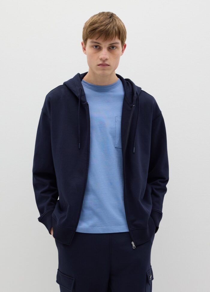 ⁦Men's Full-Zip Sweatshirt – Navy⁩ - الصورة ⁦2⁩