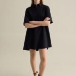 Women's Poplin Dress – Black