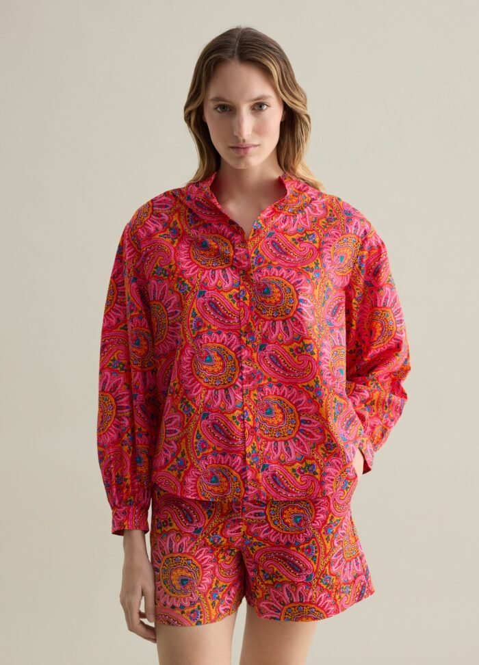 ⁦Women's Printed Shirt – Multicolour⁩ - الصورة ⁦2⁩