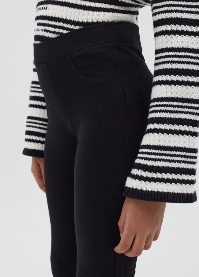 Girls' Flared Treggings – Black - Image 2