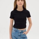 OVS T-Shirt Rib Black Beauty