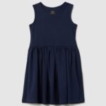 OVS Solid Dress Black Iris