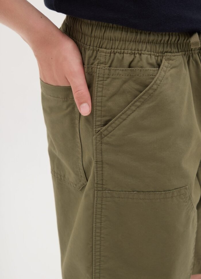 ⁦Boys' Shorts – Olive Green⁩ - الصورة ⁦2⁩