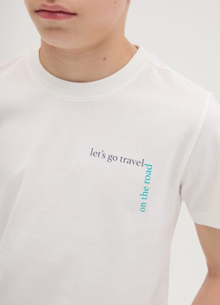 ⁦Boys' Cotton T-Shirt – White⁩ - الصورة ⁦2⁩