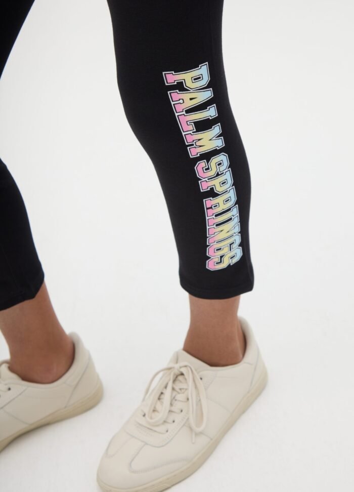 ⁦Girls' Cropped Leggings – Black⁩ - الصورة ⁦2⁩
