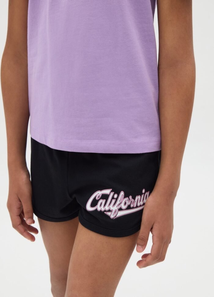 Girls' Printed Shorts – Black - Image 2