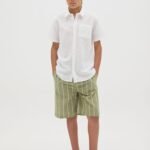 OVS Shr Stripe C Iguana