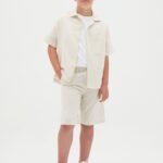 Boys' Linen-Blend Shorts – White