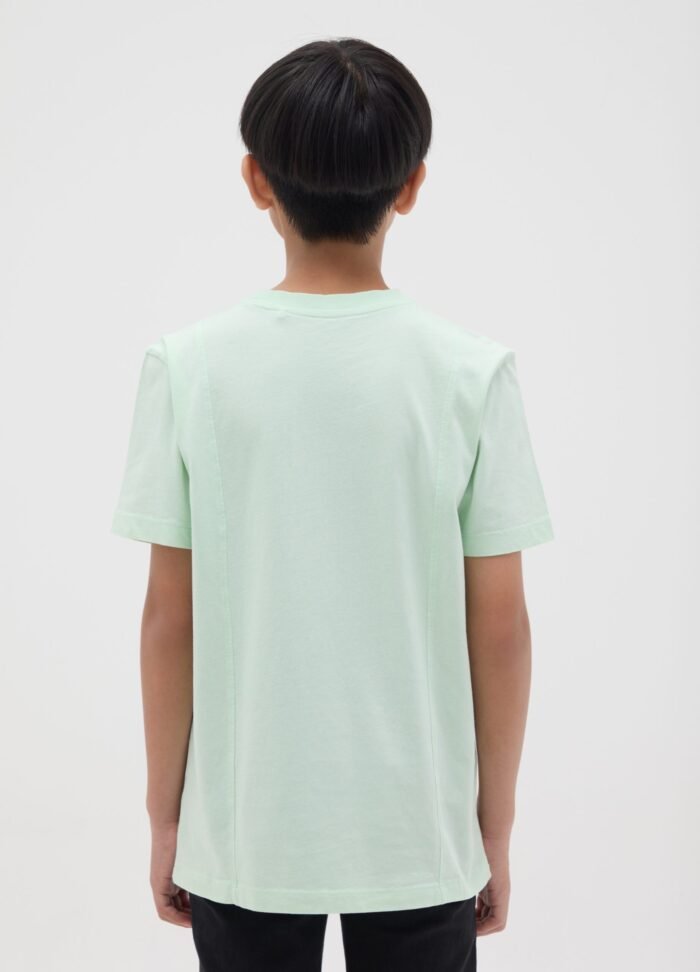 ⁦Boys' Front-Print T-Shirt – Milky Green⁩ - الصورة ⁦2⁩