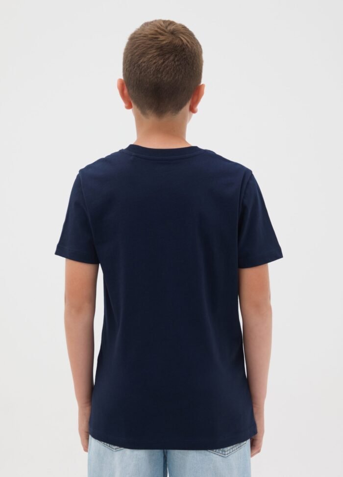 ⁦Boys' Cotton T-Shirt – Navy⁩ - الصورة ⁦2⁩