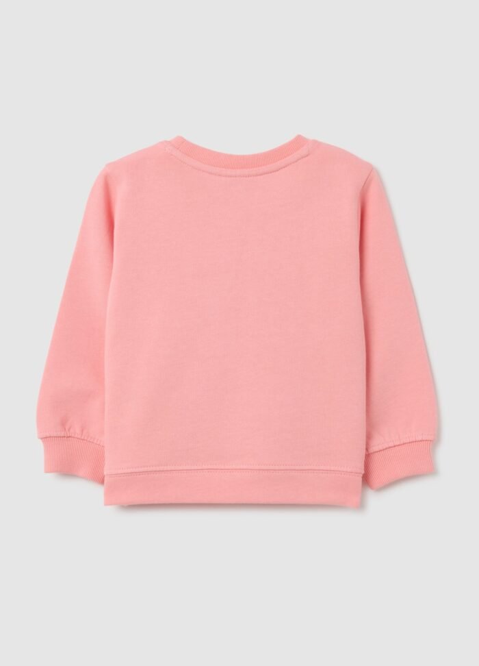 ⁦Baby Girls' Printed Sweatshirt – Flamingo Pink⁩ - الصورة ⁦2⁩